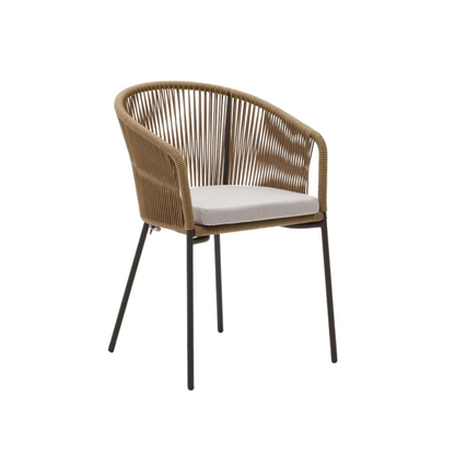 Silla Tejida en Mimbre Diseño Artesanal Moderno y Elegante Para Interior y exterior