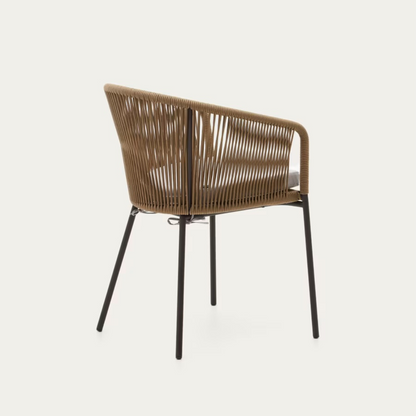 Silla Tejida en Mimbre Diseño Artesanal Moderno y Elegante Para Interior y exterior